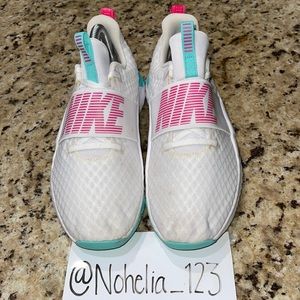 Nike White and Pink Athletic Shoes